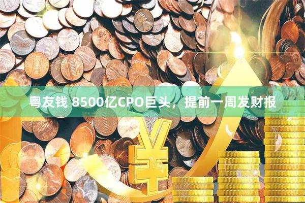 粤友钱 8500亿CPO巨头，提前一周发财报
